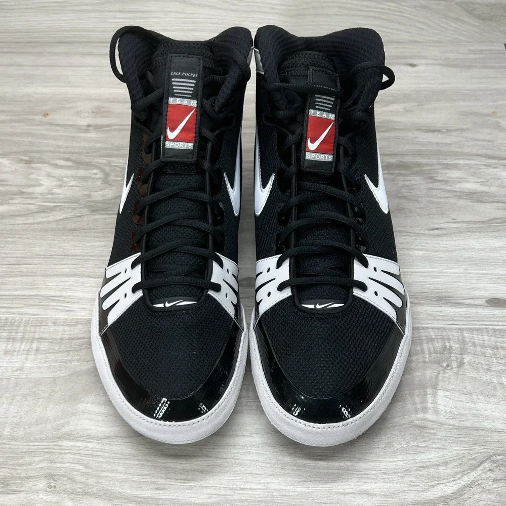 Nike Freek Wrestling Shoes Black True White Mens Size 11.5 316403 011 New